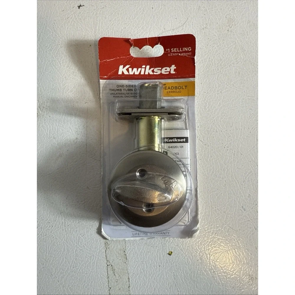 Kwikset Deadbolt Lock One Sided Thumb Turn Only 663 15 CP RCL RCS